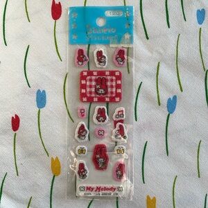 Vintage Sanrio My Melody Fuzzy stickers 1998